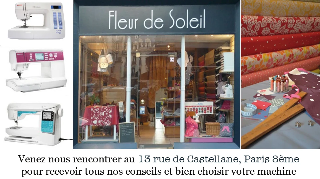 boutique Fleur de Soleil machines à coudre Paris Madeleine